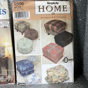 Vintage UNCUT Simplicity Home 9556 Ottomans And Footstools Home Decor